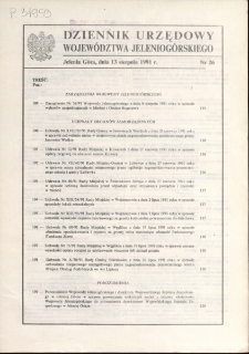 Dziennik Urzędowy Województwa Jeleniogórskiego, 1991, nr 26