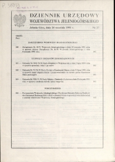 Dziennik Urzędowy Województwa Jeleniogórskiego, 1991, nr 27