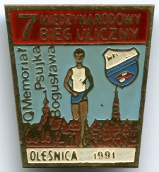 7 Międzynarodowy Bieg Uliczny o Memoriał Psujka Bogusława : Oleśnica 1991 [Dokument życia społecznego]