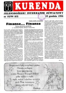 Kurenda : jeleniogórski informator oświatowy, 1994, nr 10 (63)