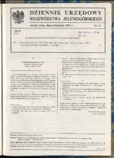 Dziennik Urzędowy Województwa Jeleniogórskiego, 1993, nr 11