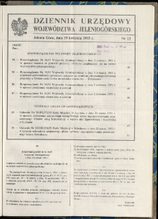 Dziennik Urzędowy Województwa Jeleniogórskiego, 1993, nr 13