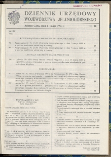 Dziennik Urzędowy Województwa Jeleniogórskiego, 1993, nr 16