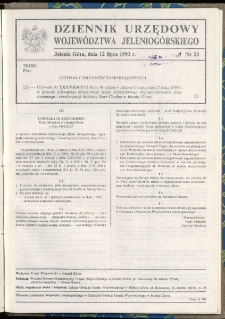 Dziennik Urzędowy Województwa Jeleniogórskiego, 1993, nr 23