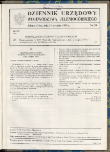 Dziennik Urzędowy Województwa Jeleniogórskiego, 1993, nr 29