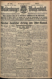 Waldenburger Wochenblatt, Jg. 61, 1915, nr 95