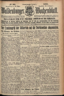 Waldenburger Wochenblatt, Jg. 61, 1915, nr 99