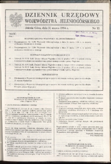 Dziennik Urzędowy Województwa Jeleniogórskiego, 1994, nr 12
