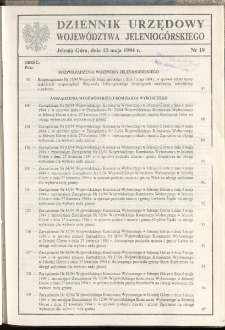 Dziennik Urzędowy Województwa Jeleniogórskiego, 1994, nr 19