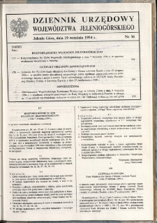 Dziennik Urzędowy Województwa Jeleniogórskiego, 1994, nr 36