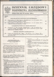 Dziennik Urzędowy Województwa Jeleniogórskiego, 1994, nr 37