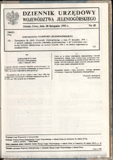 Dziennik Urzędowy Województwa Jeleniogórskiego, 1994, nr 45