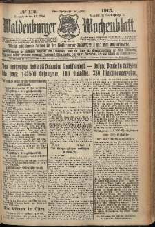 Waldenburger Wochenblatt, Jg. 61, 1915, nr 112