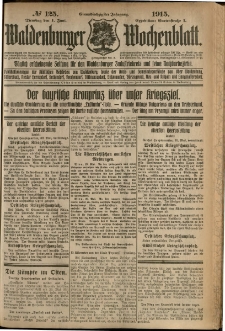 Waldenburger Wochenblatt, Jg. 61, 1915, nr 125