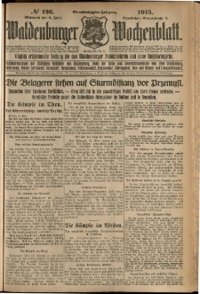 Waldenburger Wochenblatt, Jg. 61, 1915, nr 126