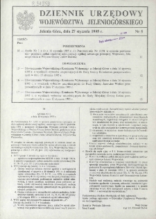 Dziennik Urzędowy Województwa Jeleniogórskiego, 1995, nr 5
