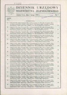 Dziennik Urzędowy Województwa Jeleniogórskiego, 1995, nr 7