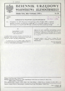 Dziennik Urzędowy Województwa Jeleniogórskiego, 1995, nr 20
