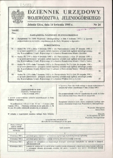 Dziennik Urzędowy Województwa Jeleniogórskiego, 1995, nr 24