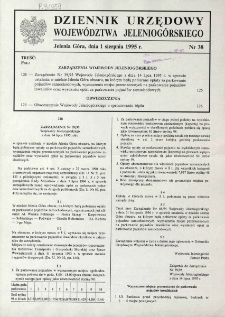 Dziennik Urzędowy Województwa Jeleniogórskiego, 1995, nr 38