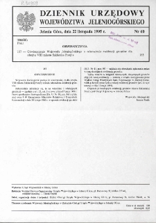 Dziennik Urzędowy Województwa Jeleniogórskiego, 1995, nr 60