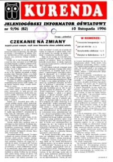 Kurenda : jeleniogórski informator oświatowy, 1996, nr 9 (82)