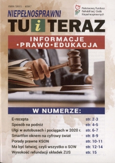 Niepełnosprawni Tu i Teraz, 2020, [Dodatek] Informacje : Prawo : Edukacja