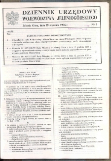 Dziennik Urzędowy Województwa Jeleniogórskiego, 1996, nr 2