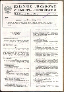 Dziennik Urzędowy Województwa Jeleniogórskiego, 1996, nr 4