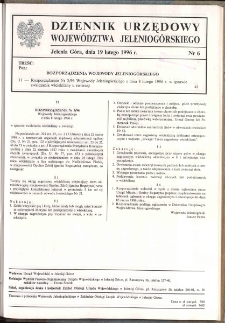 Dziennik Urzędowy Województwa Jeleniogórskiego, 1996, nr 6