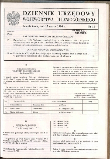 Dziennik Urzędowy Województwa Jeleniogórskiego, 1996, nr 11