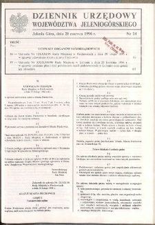 Dziennik Urzędowy Województwa Jeleniogórskiego, 1996, nr 24