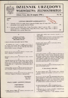 Dziennik Urzędowy Województwa Jeleniogórskiego, 1996, nr 34