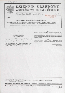 Dziennik Urzędowy Województwa Jeleniogórskiego, 1996, nr 41