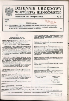 Dziennik Urzędowy Województwa Jeleniogórskiego, 1996, nr 49