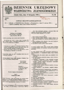 Dziennik Urzędowy Województwa Jeleniogórskiego, 1996, nr 50