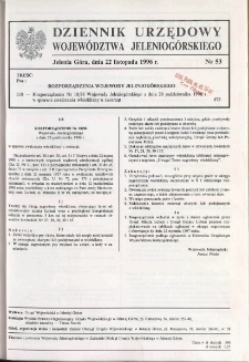 Dziennik Urzędowy Województwa Jeleniogórskiego, 1996, nr 53