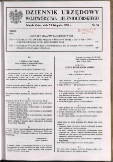 Dziennik Urzędowy Województwa Jeleniogórskiego, 1996, nr 54