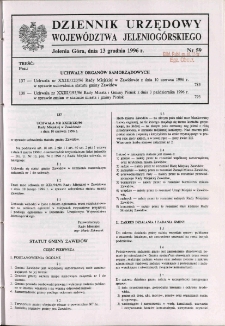 Dziennik Urzędowy Województwa Jeleniogórskiego, 1996, nr 59