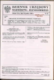 Dziennik Urzędowy Województwa Jeleniogórskiego, 1996, nr 63
