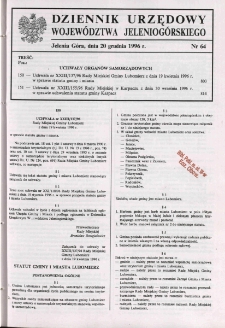 Dziennik Urzędowy Województwa Jeleniogórskiego, 1996, nr 64