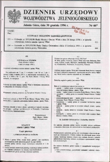 Dziennik Urzędowy Województwa Jeleniogórskiego, 1996, nr 66*