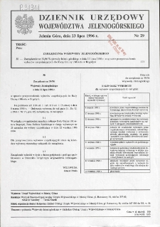 Dziennik Urzędowy Województwa Jeleniogórskiego, 1996, nr 29