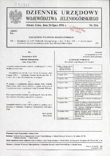 Dziennik Urzędowy Województwa Jeleniogórskiego, 1996, nr 29A