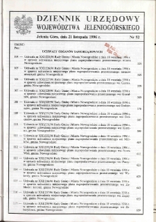 Dziennik Urzędowy Województwa Jeleniogórskiego, 1996, nr 52