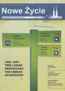 Nowe Życie: dolnośląskie pismo katolickie: religia, kultura, społeczeństwo, 2014, nr 10