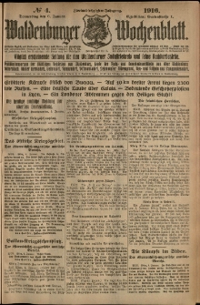 Waldenburger Wochenblatt, Jg. 62, 1916, nr 4