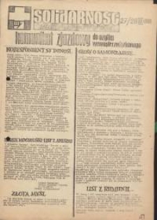 Solidarność Jeleniogórska : komunikat zjazdowy : 27/28.09.1981 r.