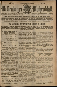 Waldenburger Wochenblatt, Jg. 62, 1916, nr 6