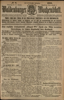 Waldenburger Wochenblatt, Jg. 62, 1916, nr 8
